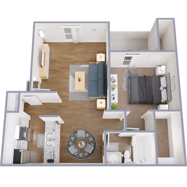 1 Bed • 1 Bath 1064 floor plan